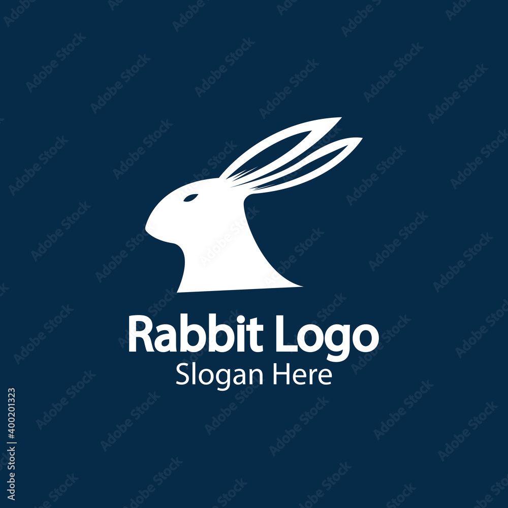 Fototapeta premium Rabbit Logo template vector icon illustration design