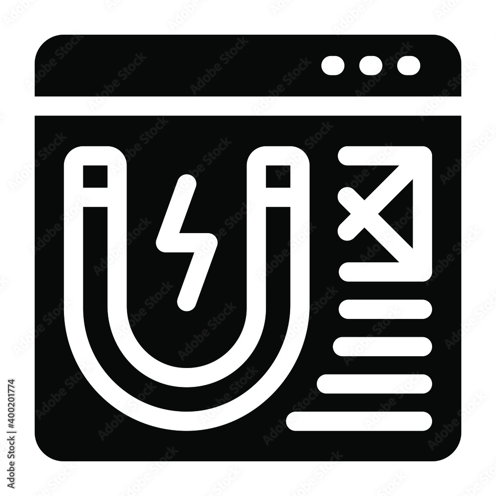 A unique icon of web attraction in solid design
A unique icon of web attraction in solid design