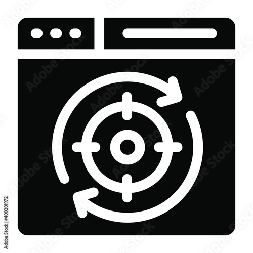 
A solid editable icon of web syncing
