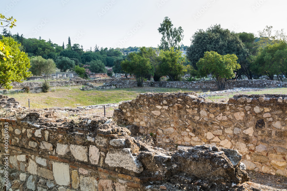 Ruins of Ancient Agora of Classical Athens, Greece