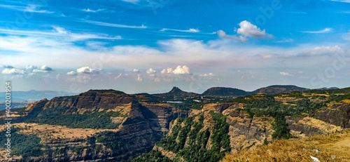 panorama of the mountains  Sky view Lion s point india Travel points Sky view Eye catching sky