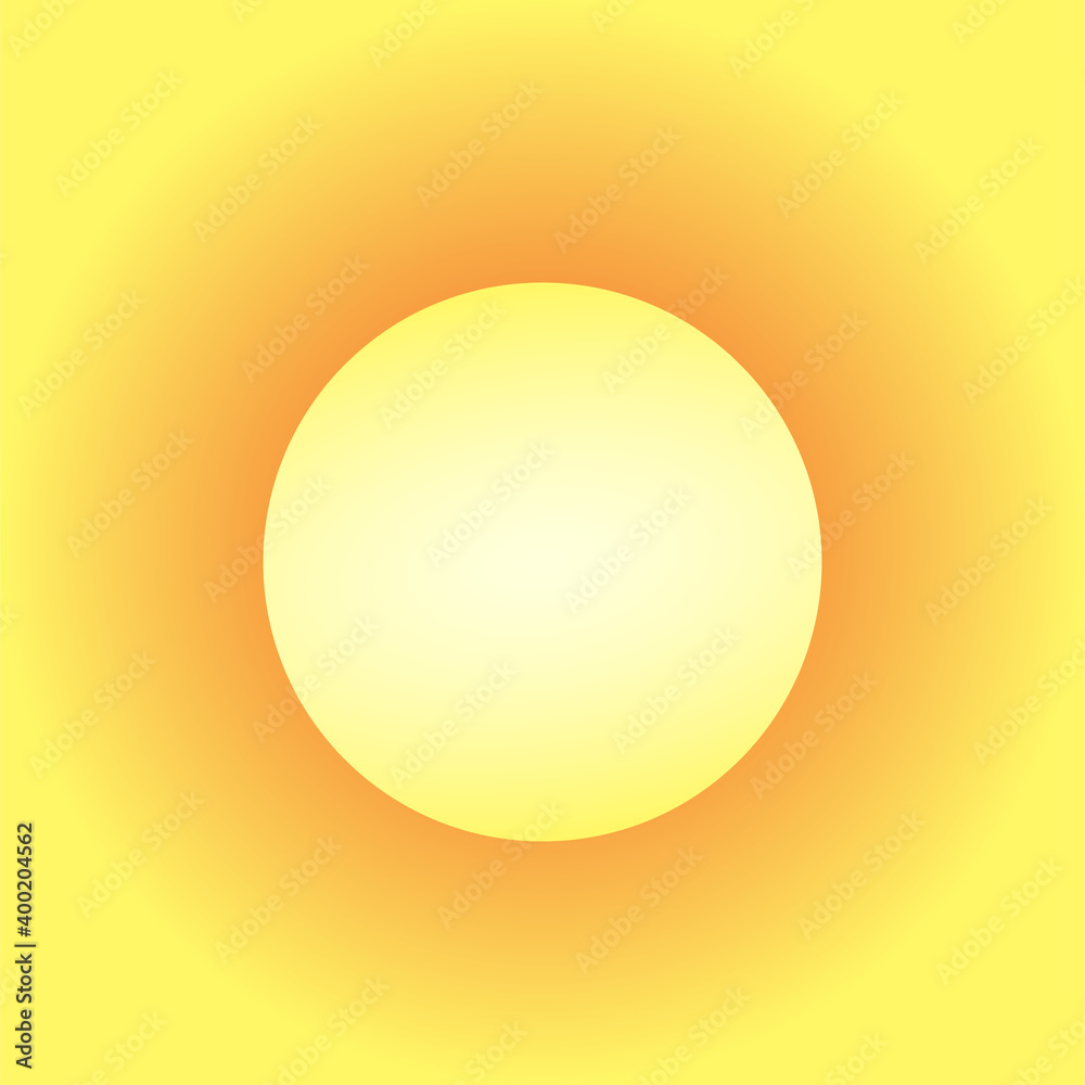 Yellow Sun Icon design illustration
