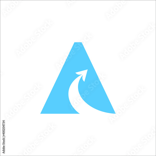 triangle with arrow logo
