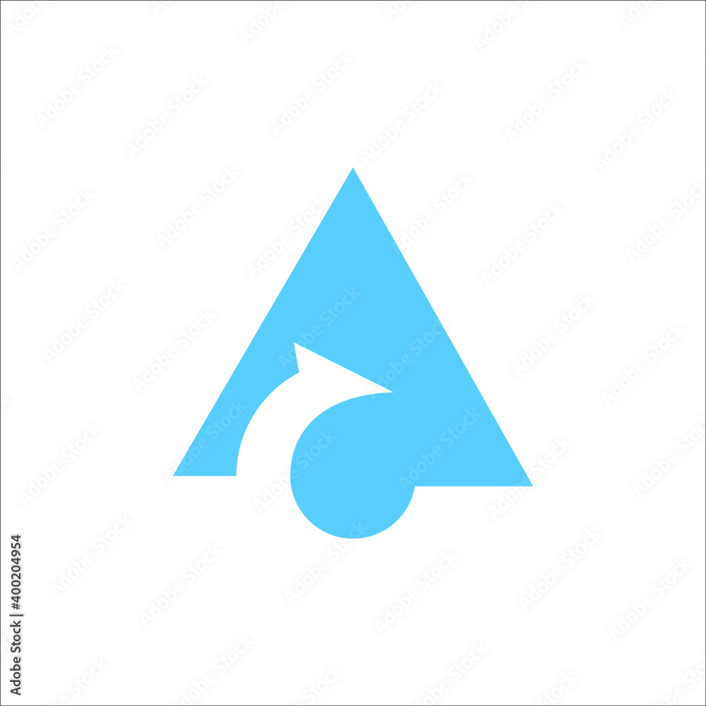 triangle with arrow logo