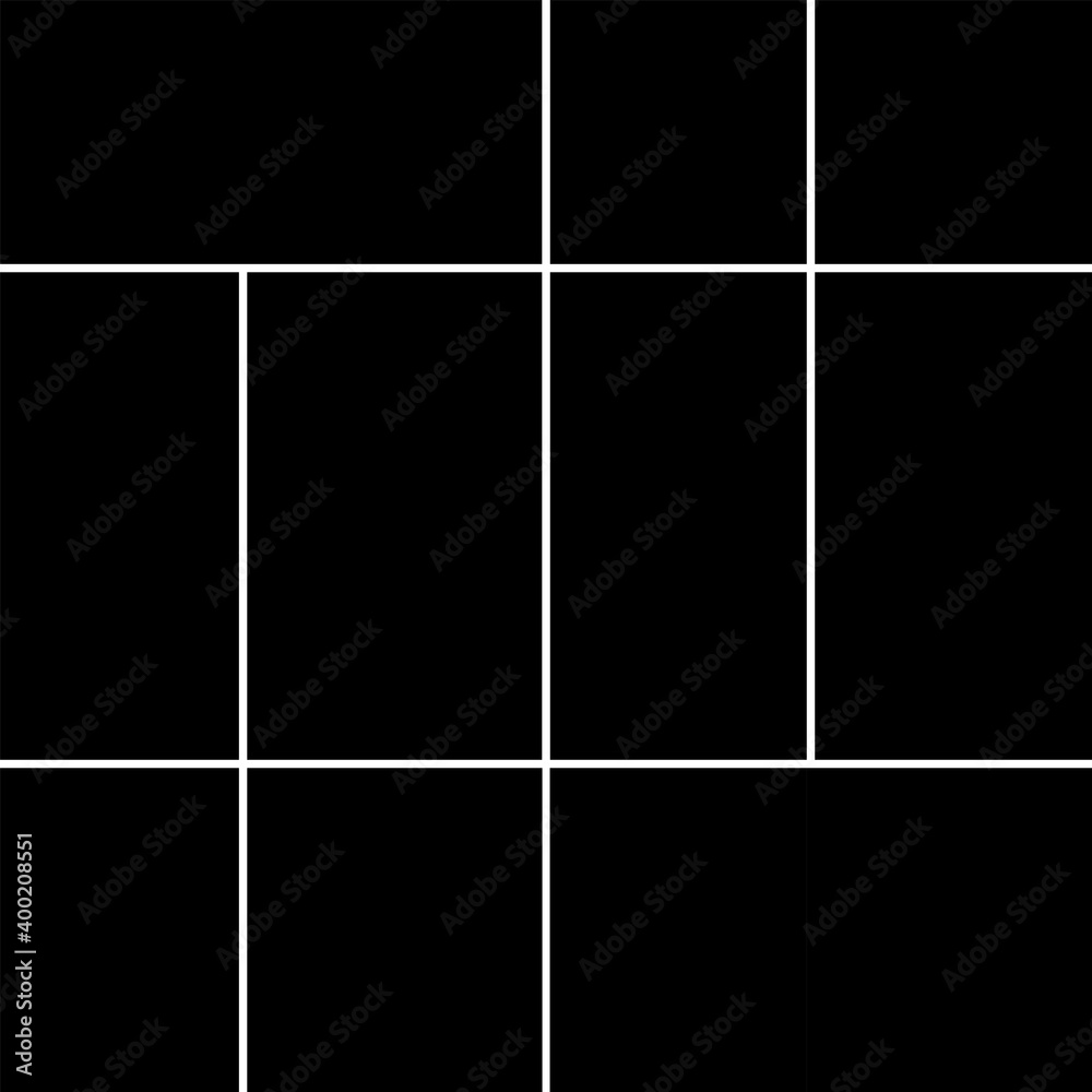 Creative vector Template Collage consisting of 10 frames for a photo of a square and rectangular shape. Creative vector Template Collage consisting of 10 frames for a photo of a square and rectangular shape.