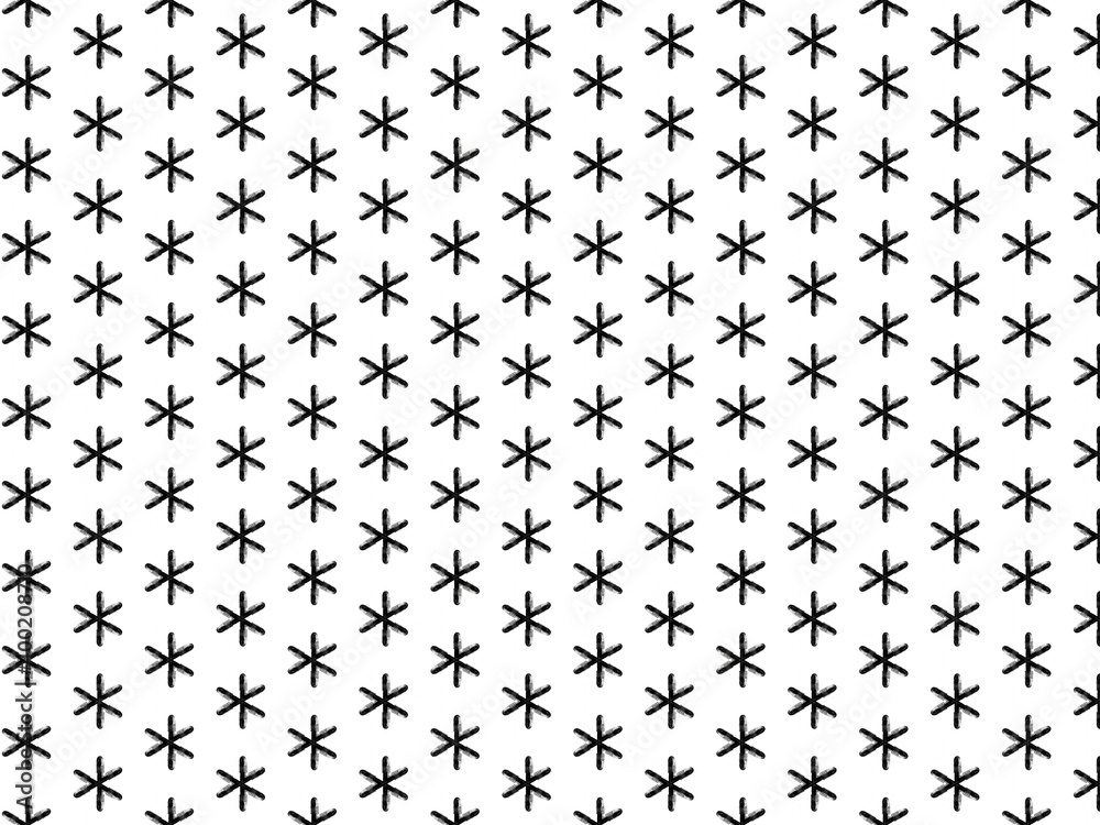 Seamless star pattern in black on white background Seamless star pattern in black on white background