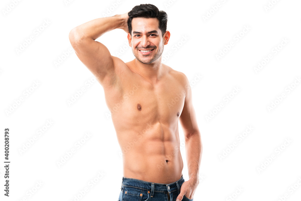 Handsome young man with muscular physique Handsome young man with muscular physique