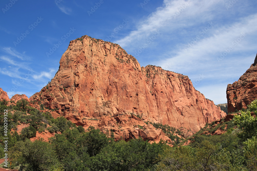 peak of kolob canyons in Zion national park