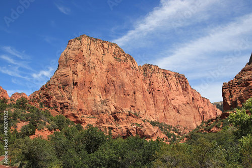 peak of kolob canyons in Zion national park