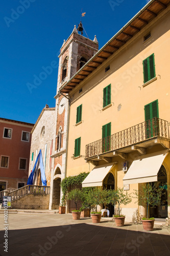 The Chiesa di San Francesco  church of Saint Francis  in the historic medieval village of San Quirico D Orcia  Siena Province  Tuscany  Italy