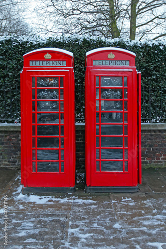 London Snow Telephone Box © markobe