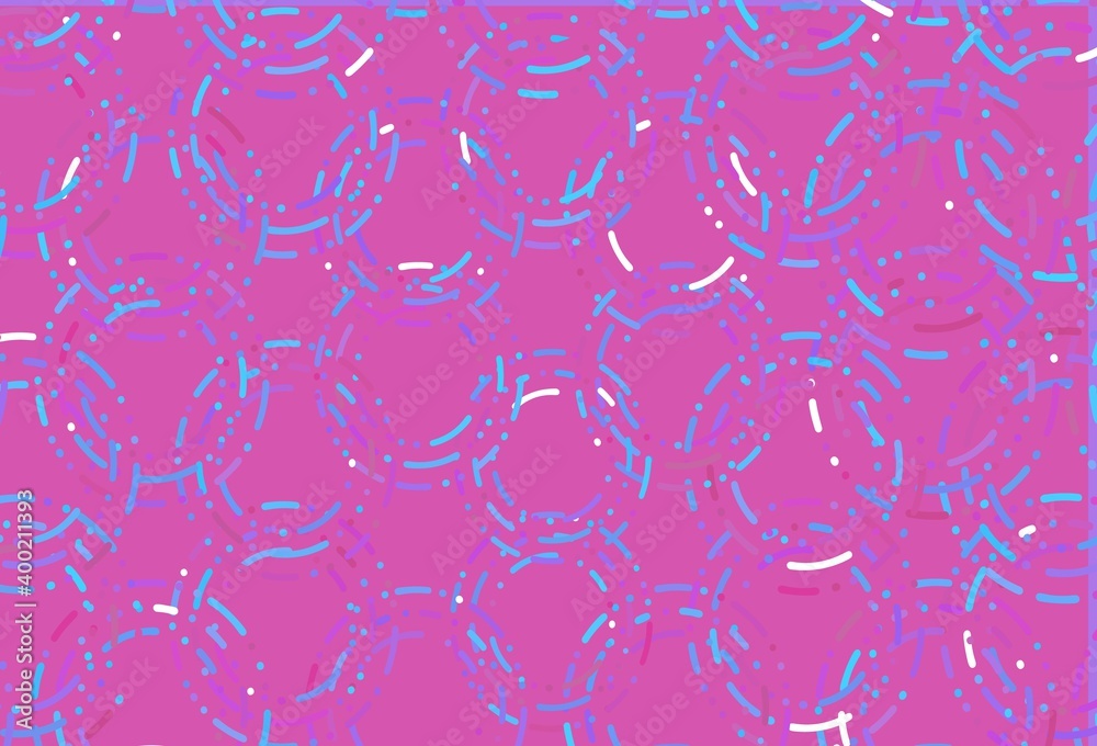 Light pink, blue vector texture with disks. Light pink, blue vector texture with disks.
