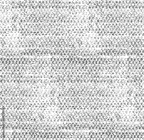 Grid spotted pattern. Abstract grunge halftone lined texture. Distressed uneven grunge background. Abstract vector illustration. Overlay to create interesting effect and depth. Isolated on white.