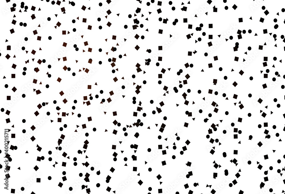 Light Red vector background with triangles, circles, cubes.