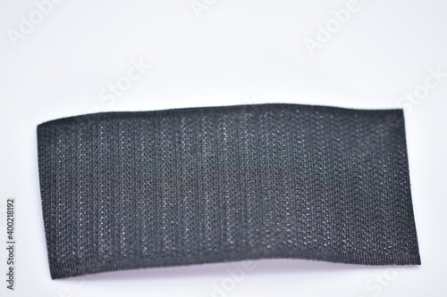 Bild auf Leinwand black Velcro tape isolated on white