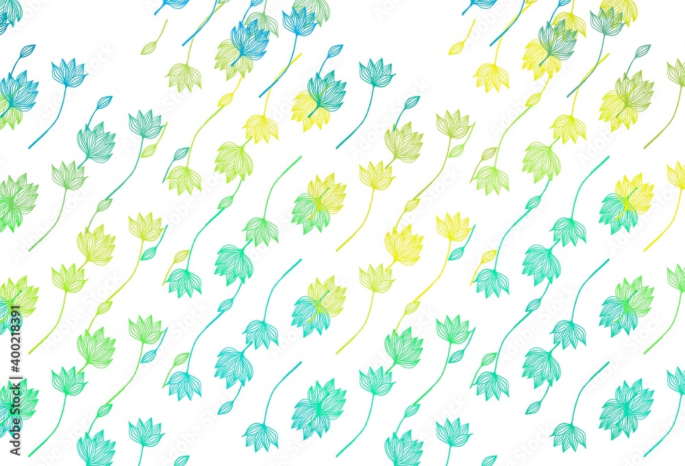 Light Blue, Yellow vector sketch backdrop.