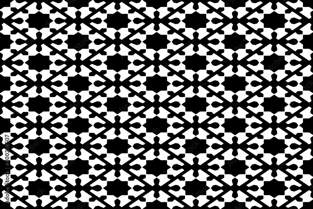 seamless abstract geometric monochrome pattern-19g1a