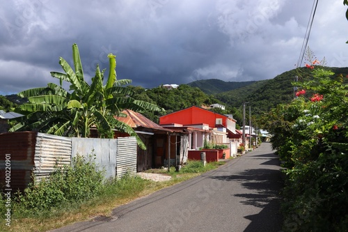 Guadeloupe - Deshaies town street