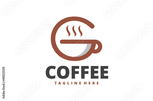 initial G coffee cup logo