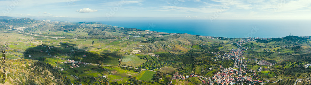 Brancaleone, città in Calabria vista aerea Brancaleone, città in Calabria vista aerea