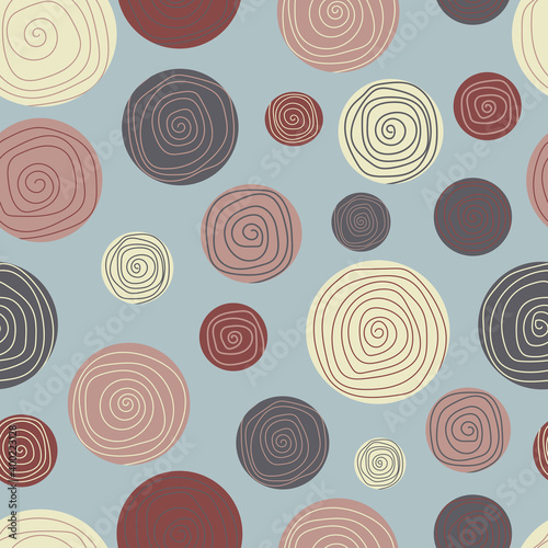 Seamless vector abstraction with circles and spirals. Illustration for the design and printing of banners.