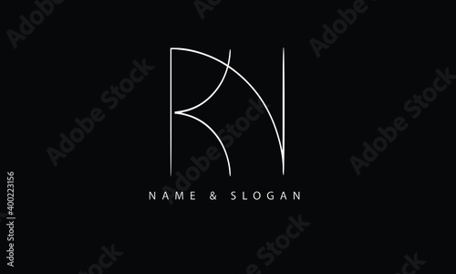 NK, KN, N, K abstract letters logo monogram