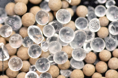 macro of silica gel balls photo