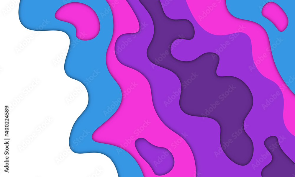 Blue, pink and purple in paper style with shadows background. Blue, pink and purple in paper style with shadows background.