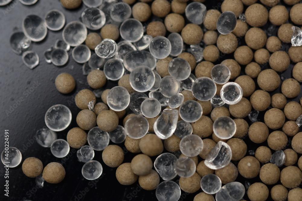macro of silica gel balls macro of silica gel balls