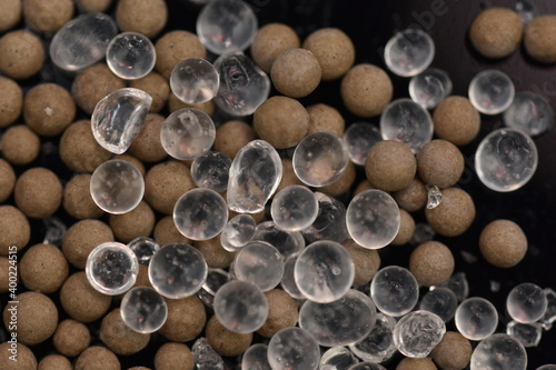 macro of silica gel balls