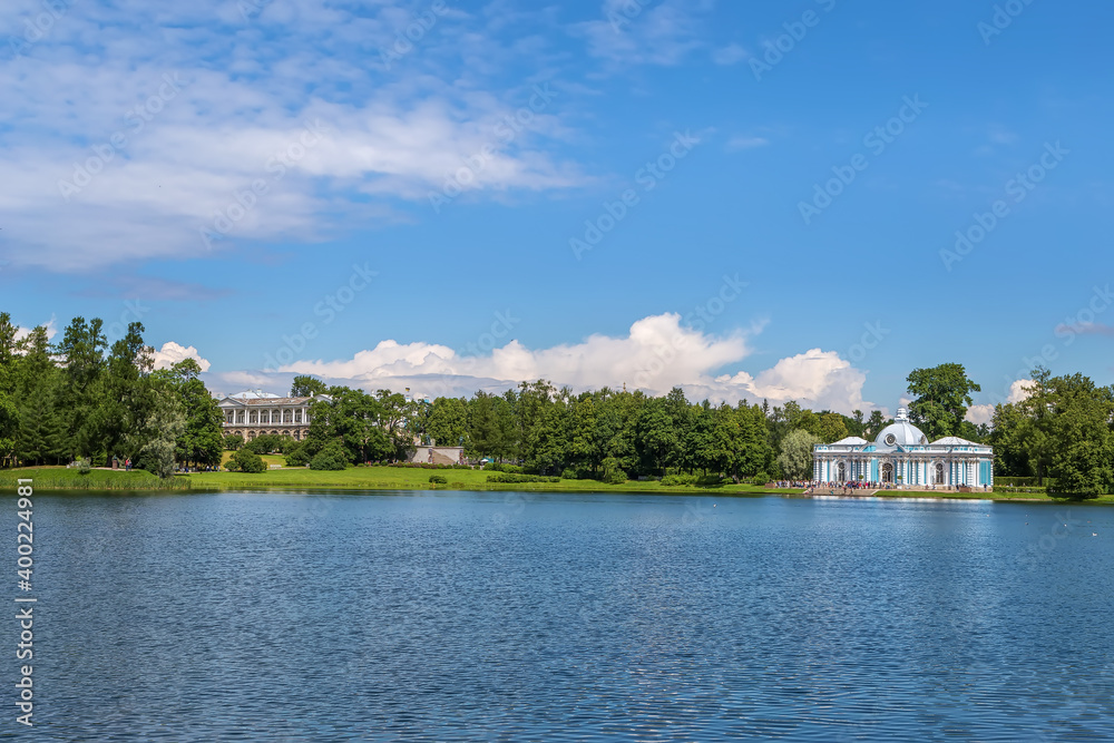 View of the Great Pond in Catherine Park, RussiaView of the Great Pond in Catherine Park, Russia