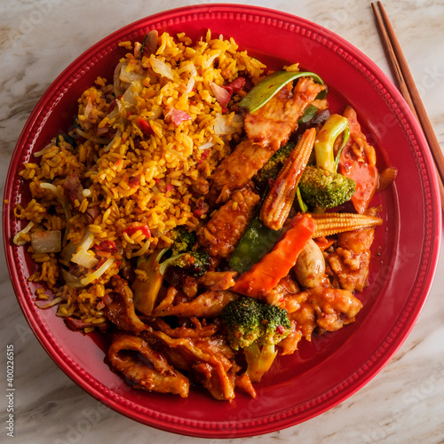 Szechuan Chicken Chinese Vegetables photo