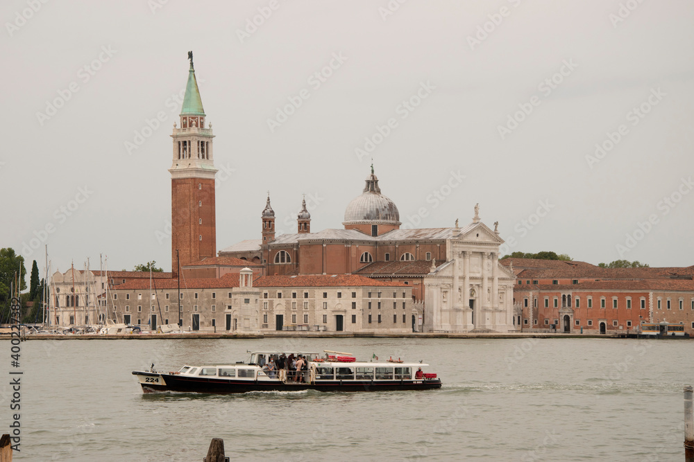 Fototapeta premium Water bus for transporting people, City of Venice, Italy, Europe