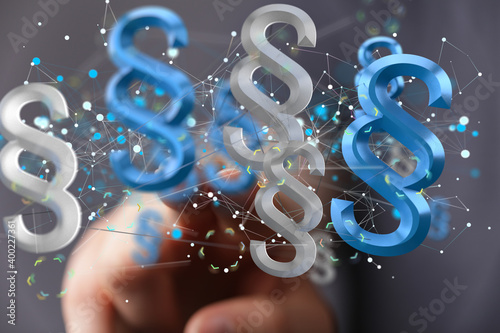 Fotografie Lawyer and advocate on-line law services concept.