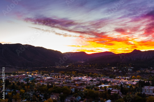 Downtown Durango at Sunset, Durango, Colorado, USA © Billy McDonald
