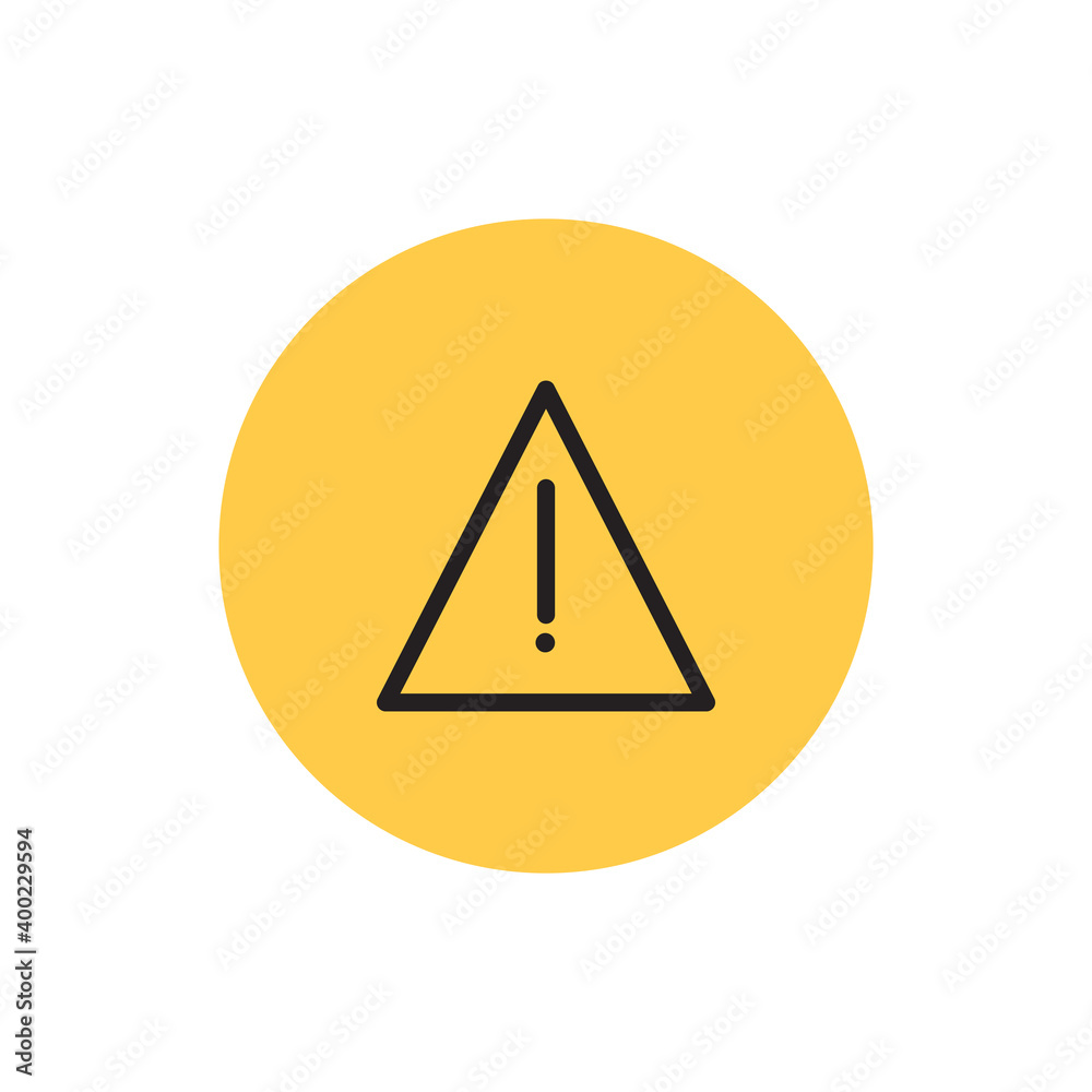 Isolated alert computers tecnology online yellow logo - Vector Isolated alert computers tecnology online yellow logo - Vector