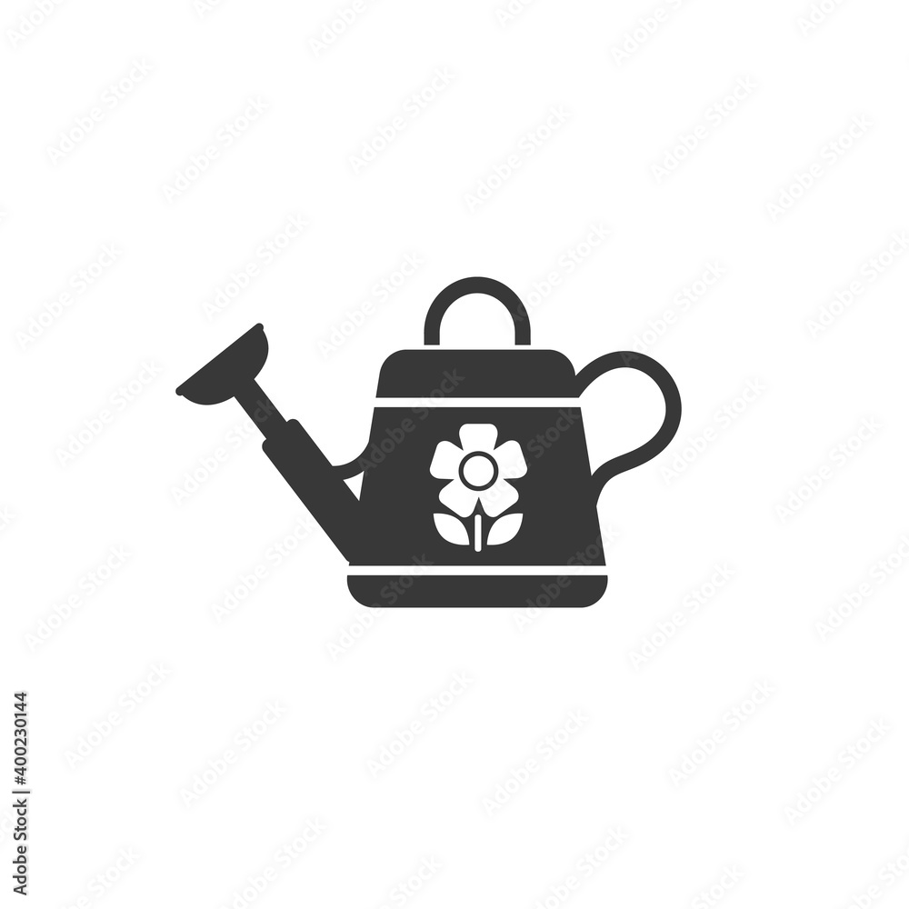 Obraz premium Watering can icon, isolated white vector background