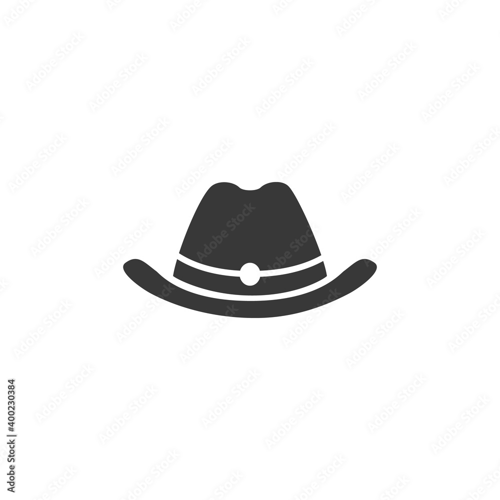 Vector hat icon in flat style sign Vector hat icon in flat style sign