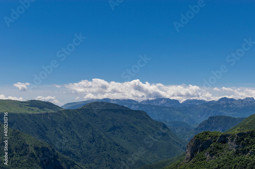 mountains and clouds