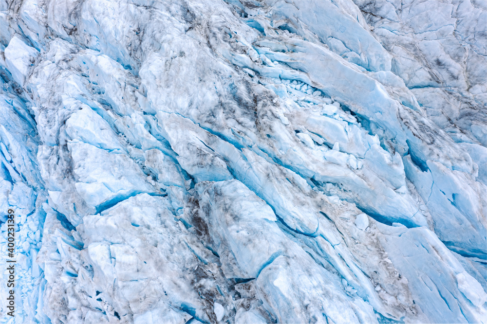 Nordenskiöld glacier from above, Svalbard, Norway Nordenskiöld glacier from above, Svalbard, Norway