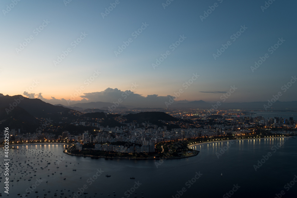Rio de Janeiro from Sugarloaf Mountain at Twilight