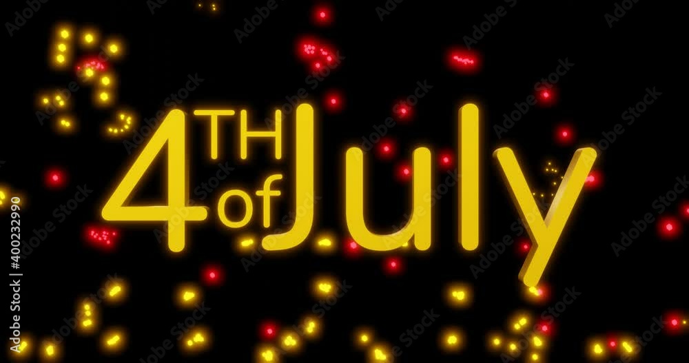 3d render with fireworks and the inscription 4th of July 3d render with fireworks and the inscription 4th of July