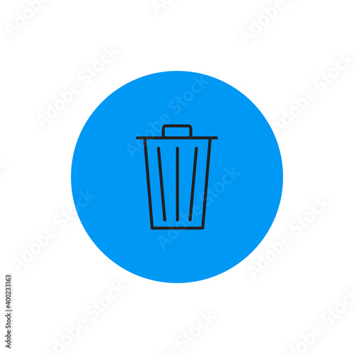 Isolated basket computers tecnology online blue logo- Vector
