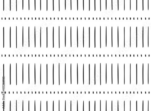 Simple Hand Drawn Vector Pattern for Decoration - Abstract Black and White Background