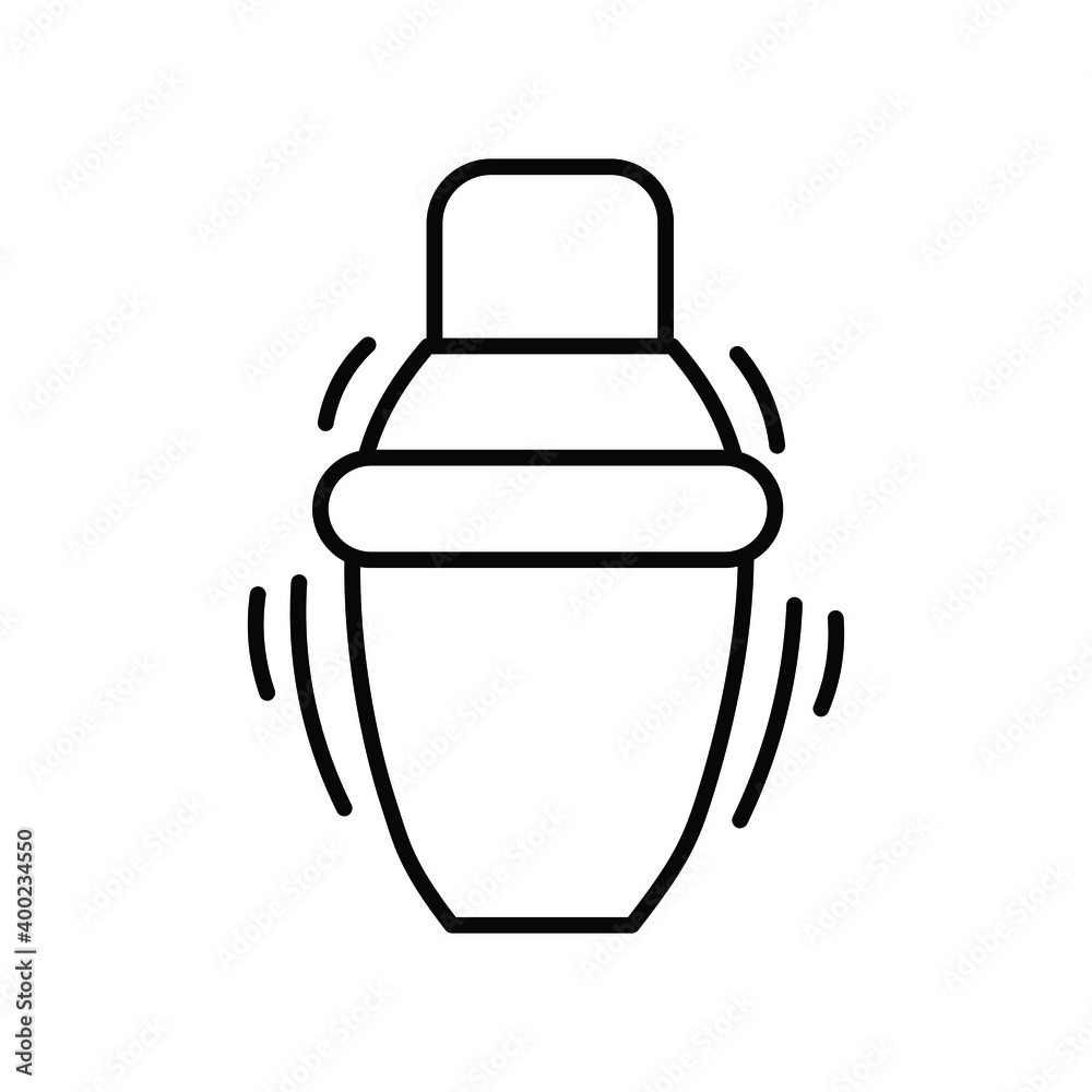 illustration of a bottle shaker mixer line icon illustration of a bottle shaker mixer line icon