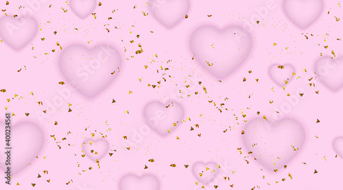 Happy Valentine's Day banner template.
