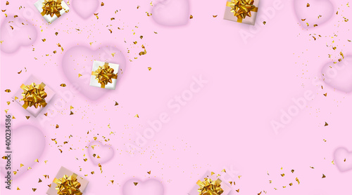 Happy Valentine's Day banner template.