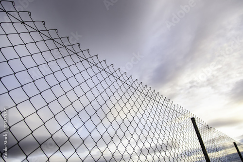 Metal protection fence