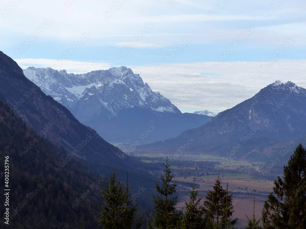 Mountain tour to Osterfeuerkopf mountain, Bavaria, Germany