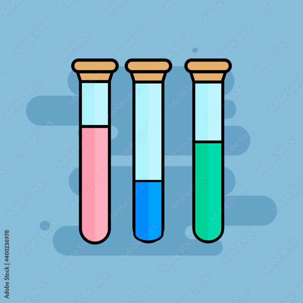 Chemical tool back to school picture icon - Vector
